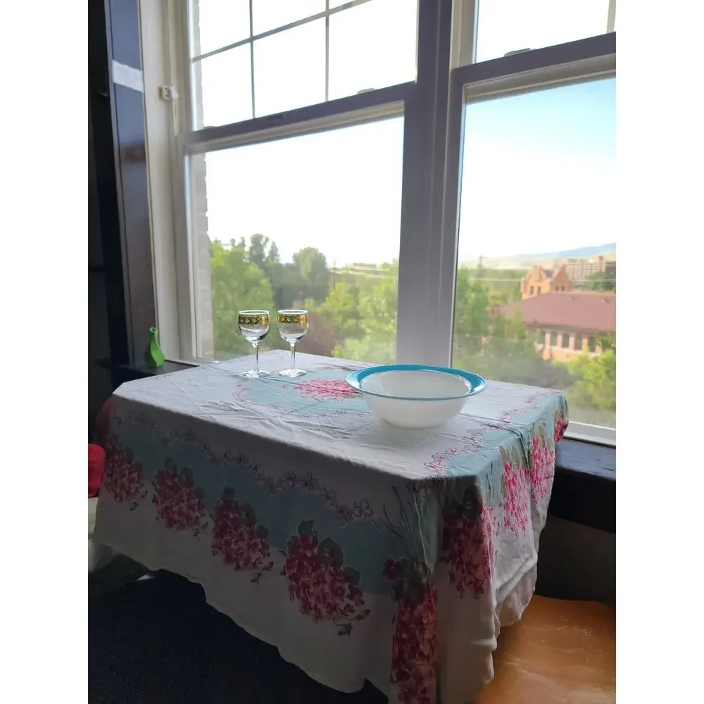 Vintage 1950's Farmhouse Cotton Tablecloth